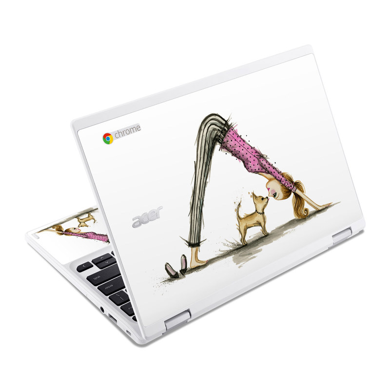 Acer Chromebook R11 Skin - Downward Dog (Image 1)