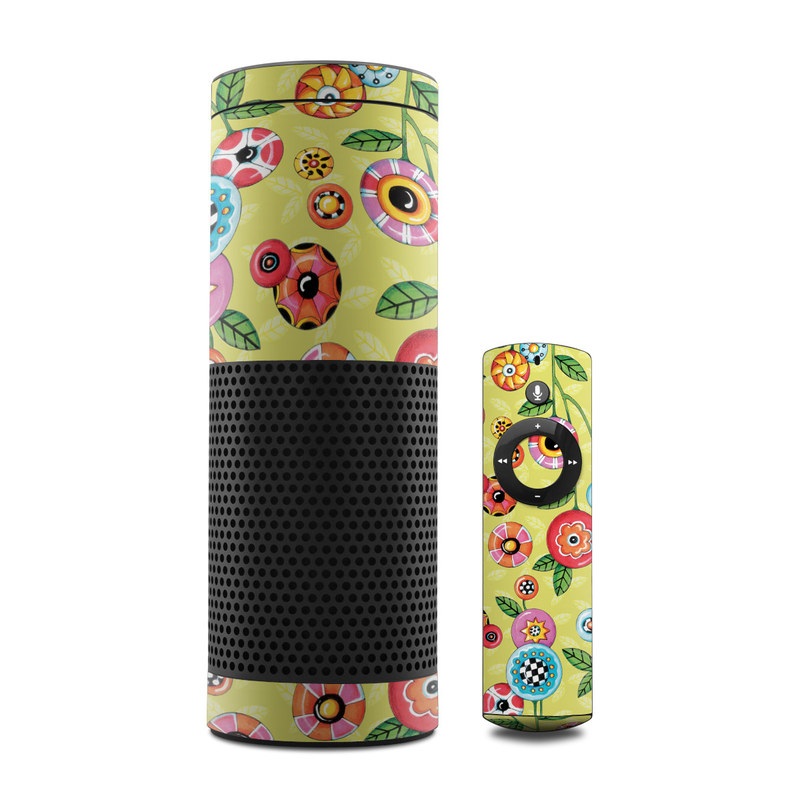 Amazon Echo Skin - Button Flowers (Image 1)