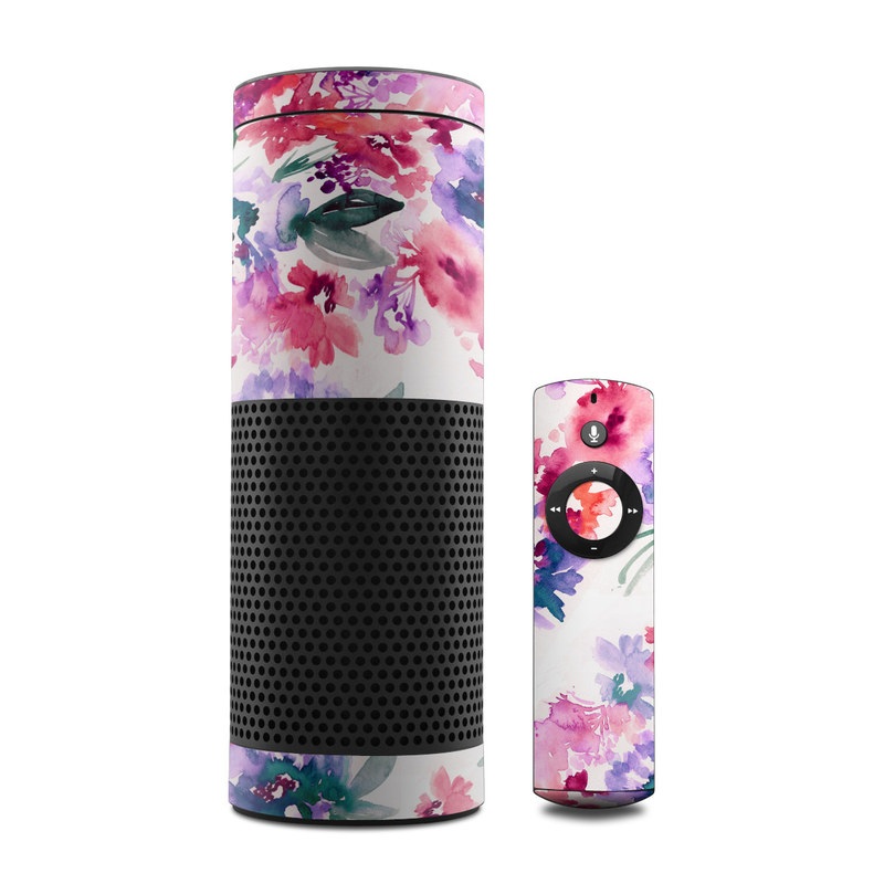 Amazon Echo Skin - Blurred Flowers (Image 1)