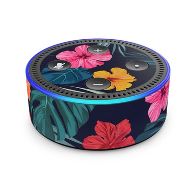 Amazon Echo Dot 2nd Gen Skin - Tropical Hibiscus