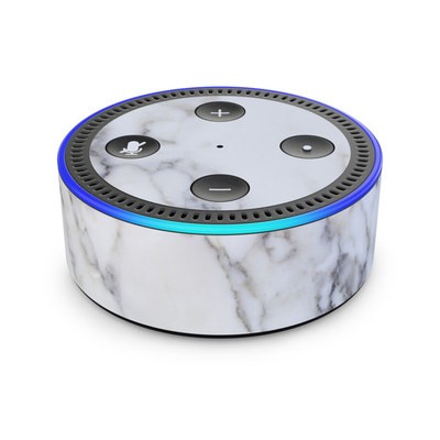 Amazon Echo Dot 2nd Gen Skin - White Marble