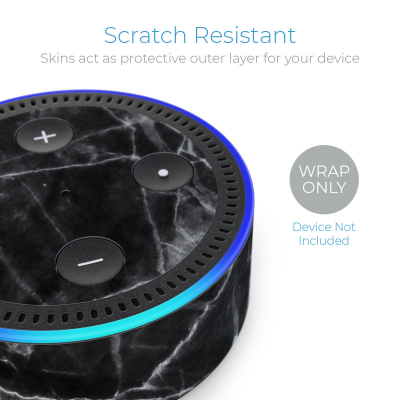 Amazon Echo Dot 2nd Gen Skin - Black Marble (Image 2)