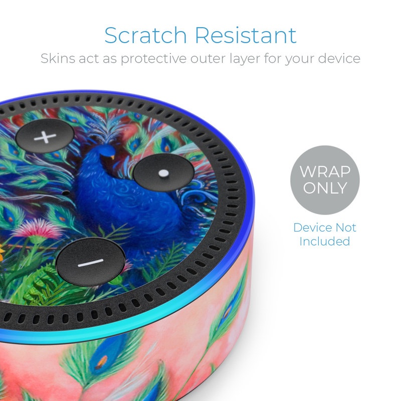 Amazon Echo Dot 2nd Gen Skin - Coral Peacock (Image 2)