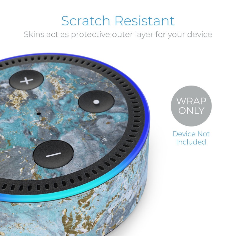 Amazon Echo Dot 2nd Gen Skin - Gilded Glacier Marble (Image 2)