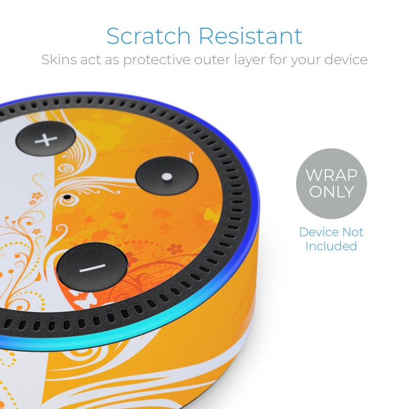 Amazon Echo Dot 2nd Gen Skin - Orange Crush (Image 2)