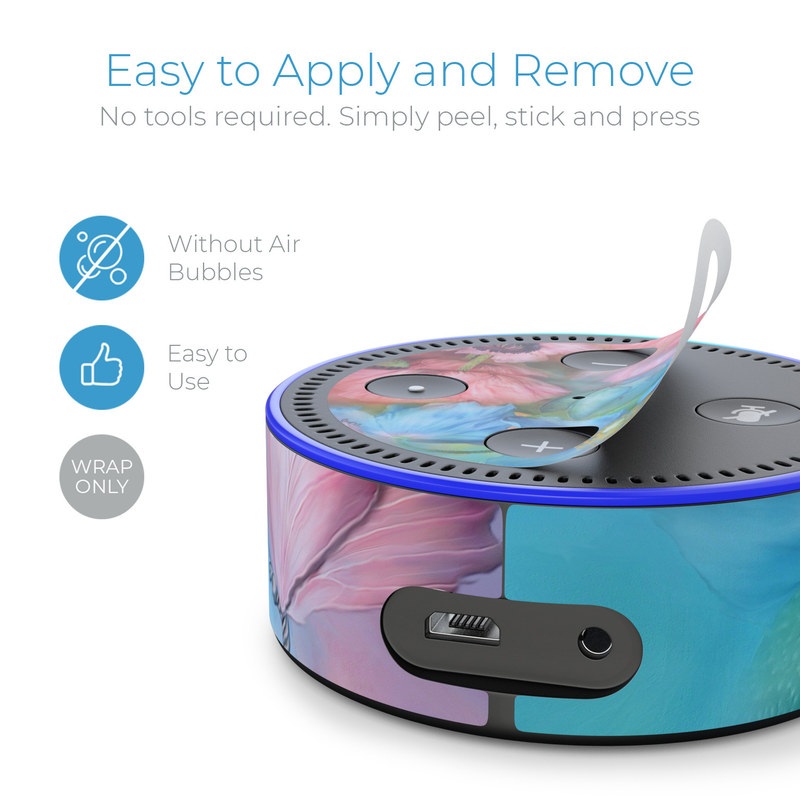 Amazon Echo Dot 2nd Gen Skin - Poppy Garden (Image 3)