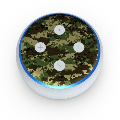 Amazon Echo Dot 3rd Gen Skin - Digital Woodland Camo