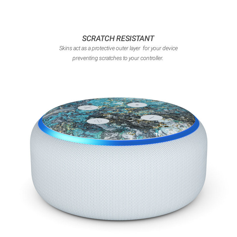 Amazon Echo Dot 3rd Gen Skin - Gilded Glacier Marble (Image 3)