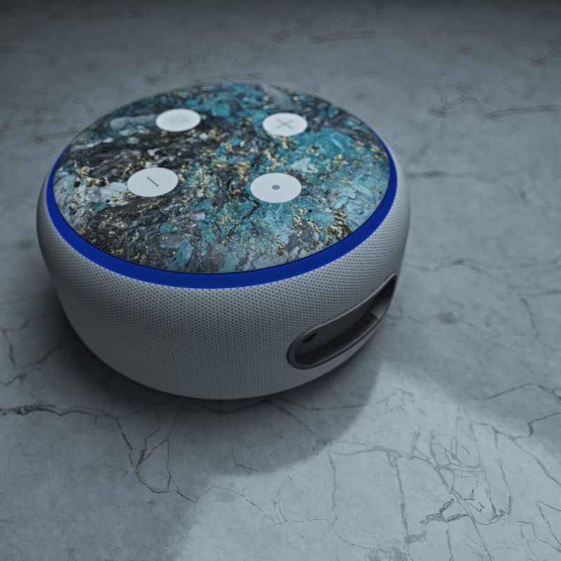 Amazon Echo Dot 3rd Gen Skin - Gilded Glacier Marble (Image 5)