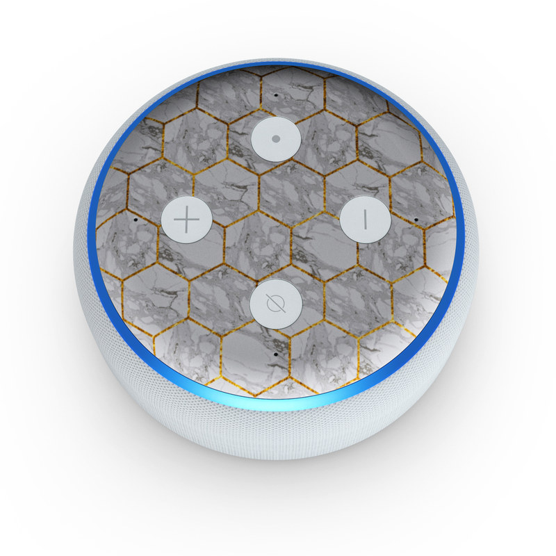 Amazon Echo Dot 3rd Gen Skin - Honey Marble (Image 1)