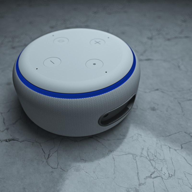 Amazon Echo Dot 3rd Gen Skin - Solid State White (Image 5)