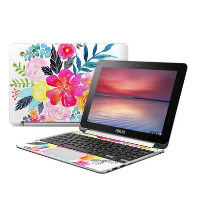 Asus Flip Chromebook Skin - Pink Bouquet