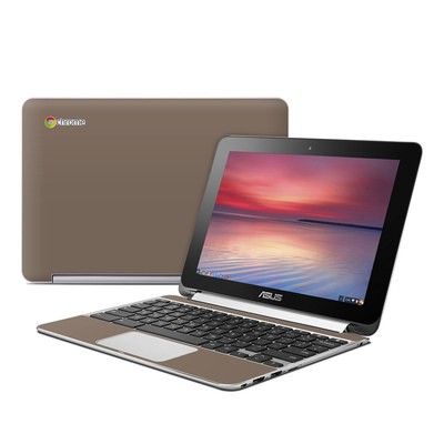 Asus Flip Chromebook Skin - Solid State Flat Dark Earth