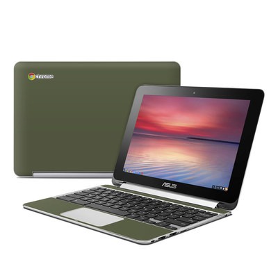 Asus Flip Chromebook Skin - Solid State Olive Drab