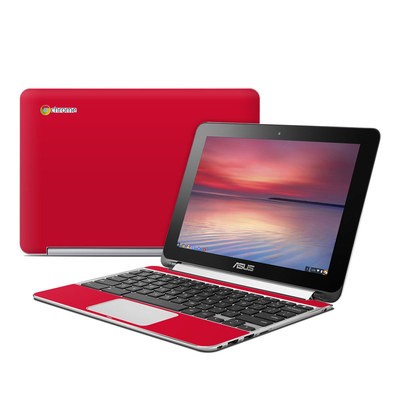 Asus Flip Chromebook Skin - Solid State Red