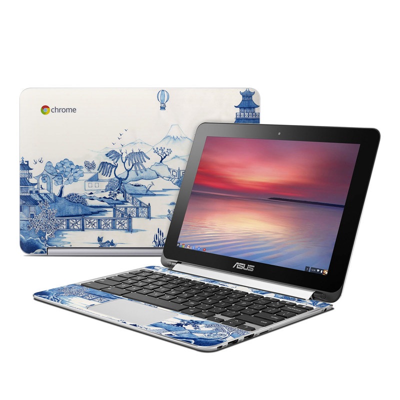 Asus Flip Chromebook Skin - Blue Willow (Image 1)