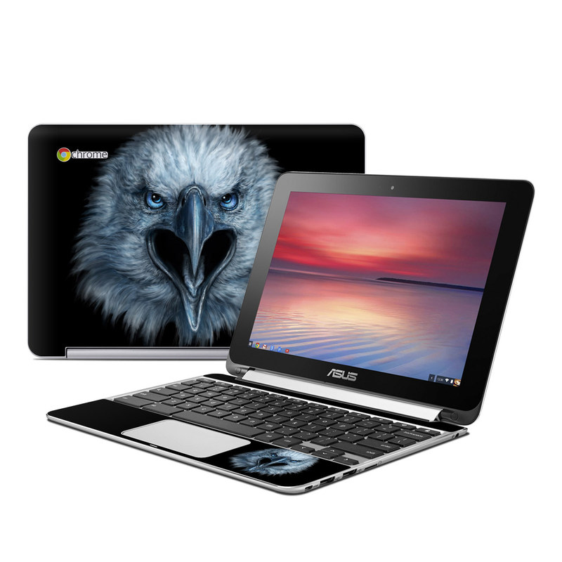 Asus Flip Chromebook Skin - Eagle Face (Image 1)
