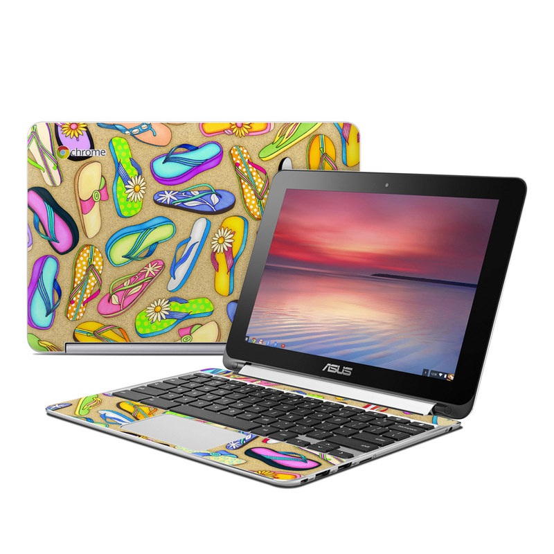 Asus Flip Chromebook Skin - Flip Flops (Image 1)