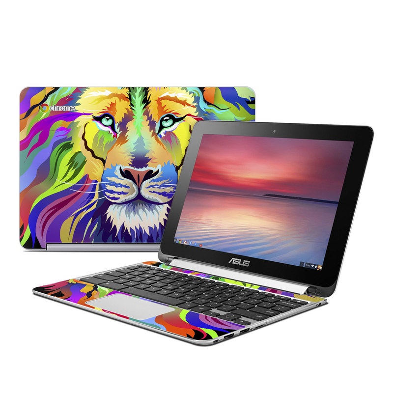 Asus Flip Chromebook Skin - King of Technicolor (Image 1)