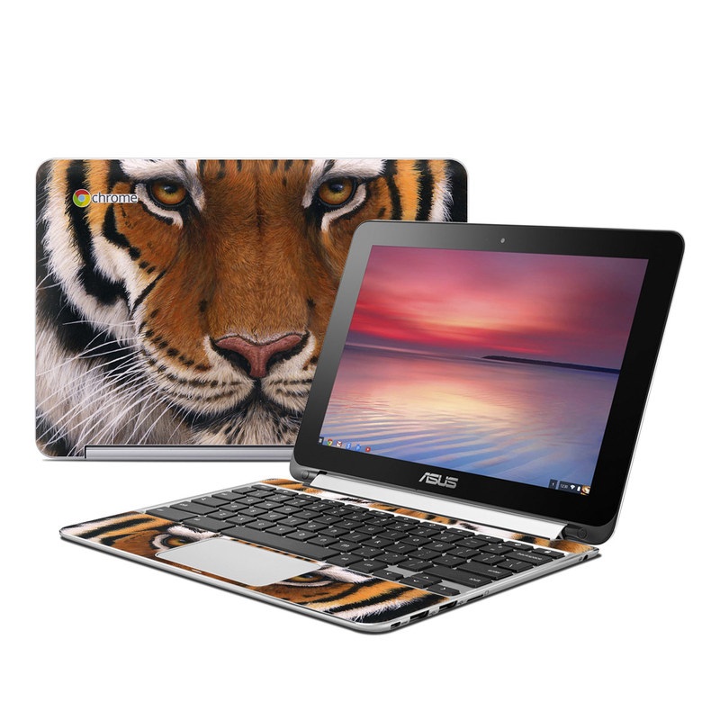 Asus Flip Chromebook Skin - Siberian Tiger (Image 1)