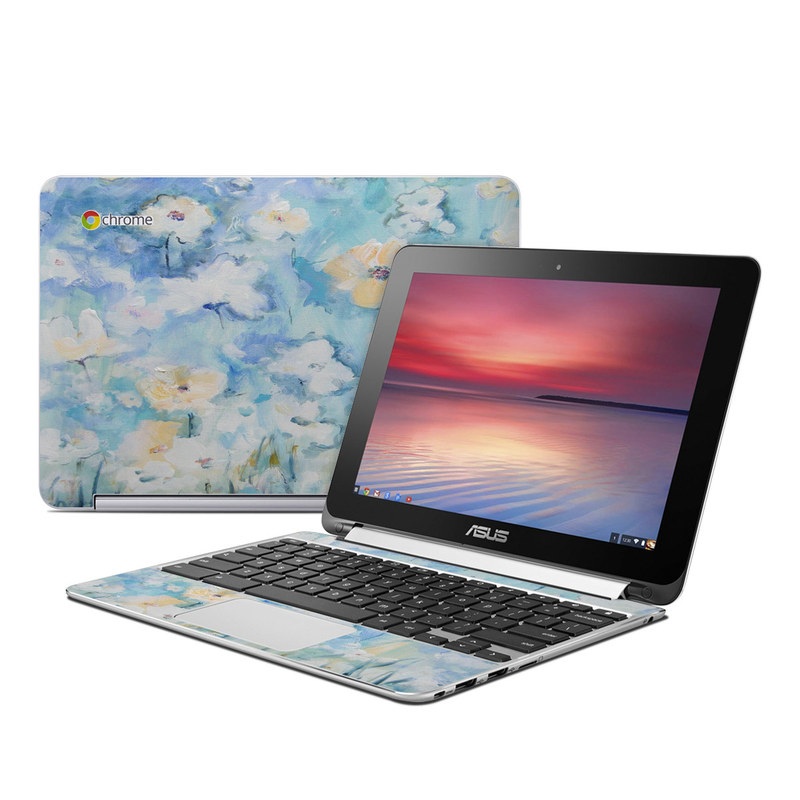 Asus Flip Chromebook Skin - White & Blue (Image 1)