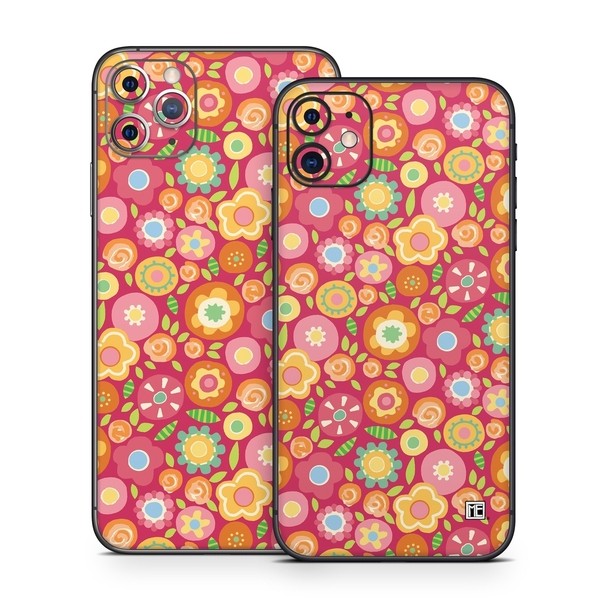 Apple iPhone 11 Skin - Flowers Squished