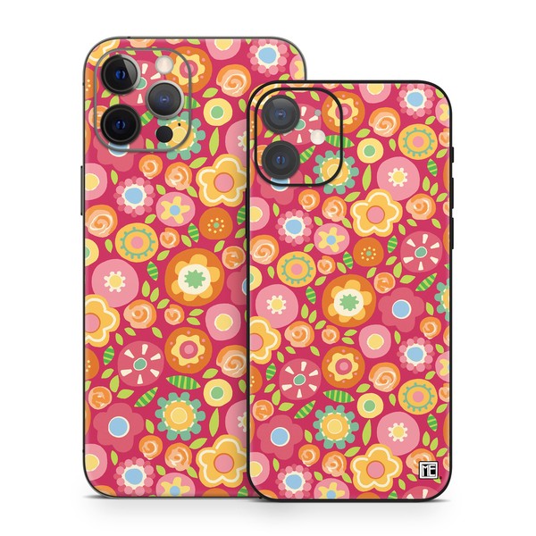 Apple iPhone 12 Skin - Flowers Squished