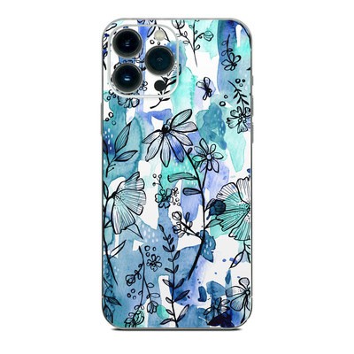 Apple iPhone 13 Pro Max Skin - Blue Ink Floral