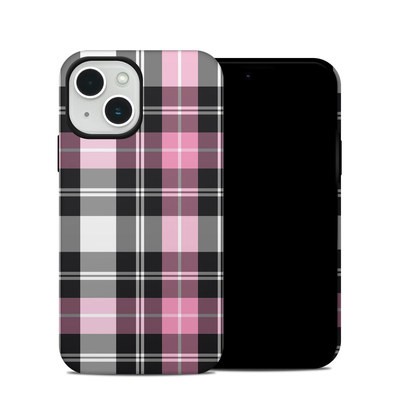 Apple iPhone 14 Hybrid Case - Pink Plaid