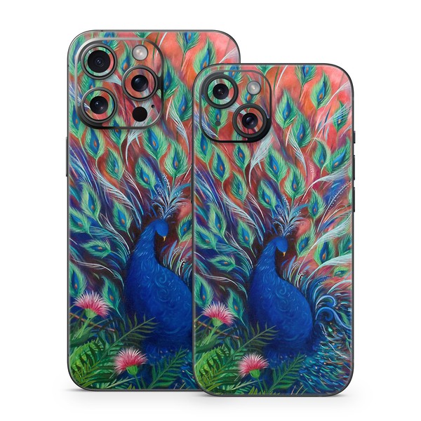 Apple iPhone 15 Skin - Coral Peacock