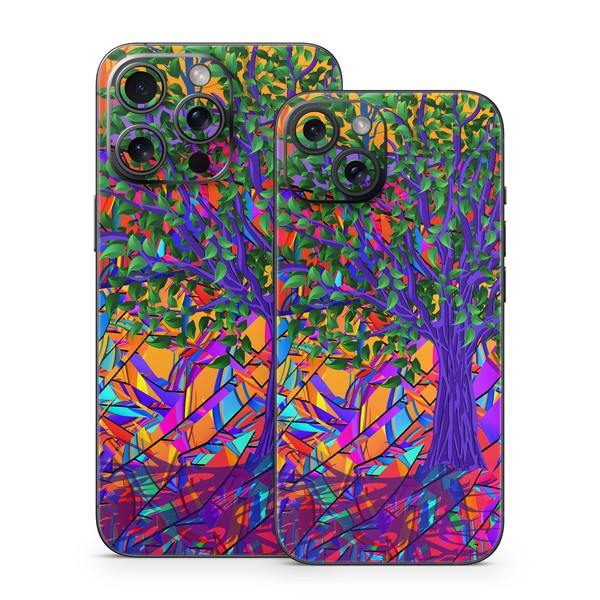 Apple iPhone 15 Skin - Stained Glass Tree