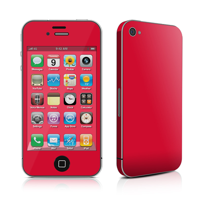 iPhone 4 Skin - Solid State Red