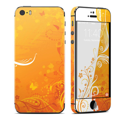 Apple iPhone 5S Skin - Orange Crush