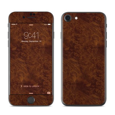 Apple iPhone 7 Skin - Dark Burlwood