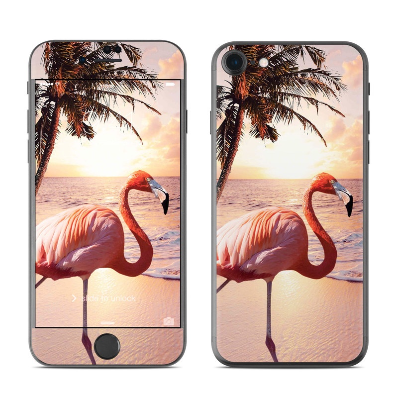 Apple iPhone 7 Skin - Flamingo Palm (Image 1)