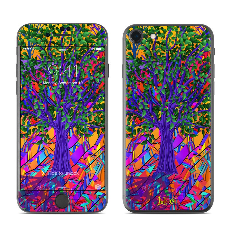 Apple iPhone 7 Skin - Stained Glass Tree (Image 1)