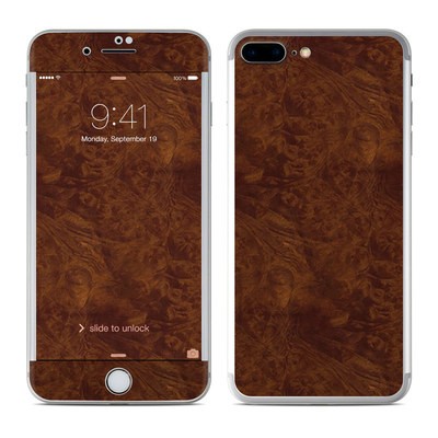 Apple iPhone 7 Plus Skin - Dark Burlwood