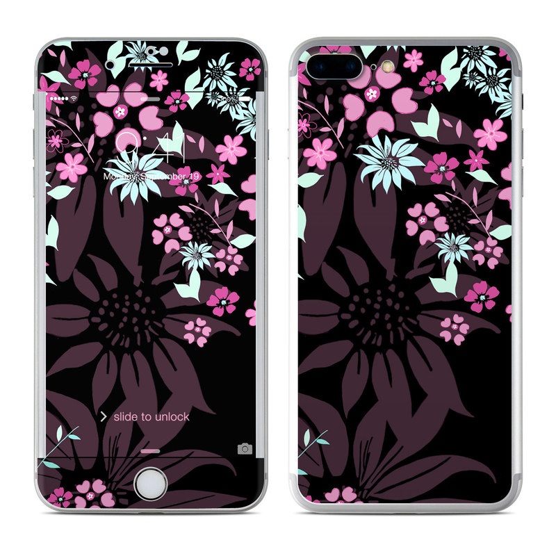 Apple iPhone 7 Plus Skin - Dark Flowers (Image 1)