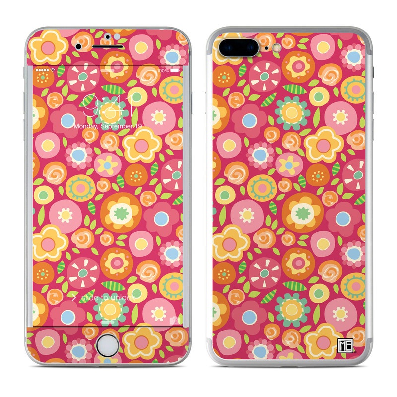 Apple iPhone 7 Plus Skin - Flowers Squished (Image 1)
