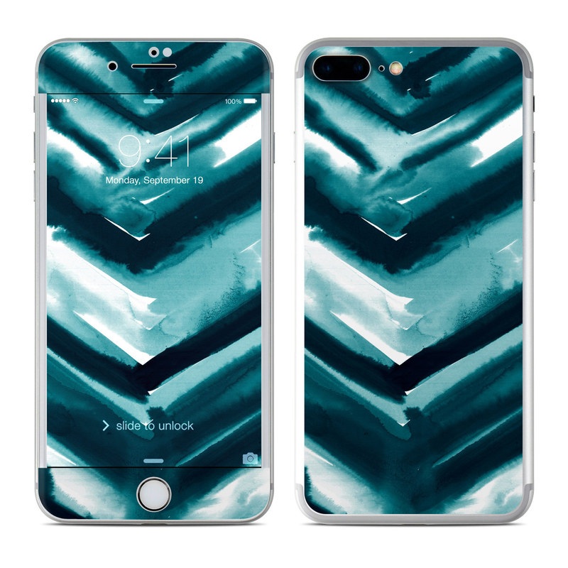 Apple iPhone 7 Plus Skin - Watercolor Chevron (Image 1)