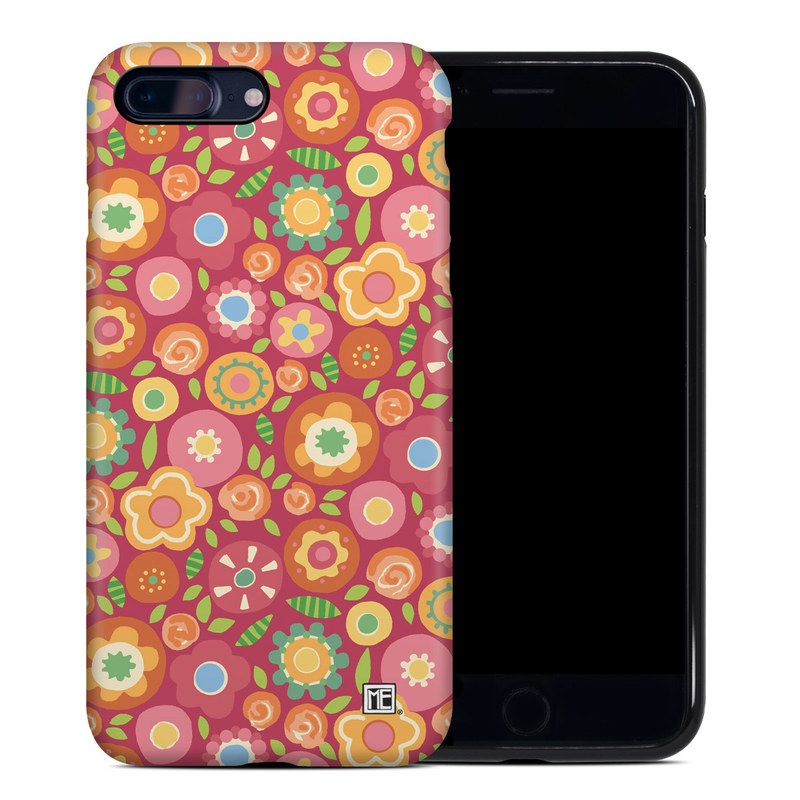 Apple iPhone 7 Plus Hybrid Case - Flowers Squished (Image 1)