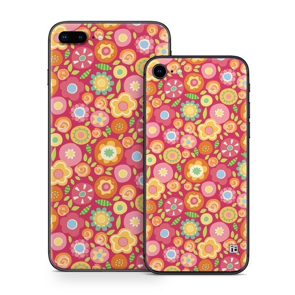 Apple iPhone 8 Skin - Flowers Squished