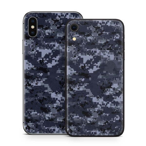 Apple iPhone X Skin - Digital Navy Camo