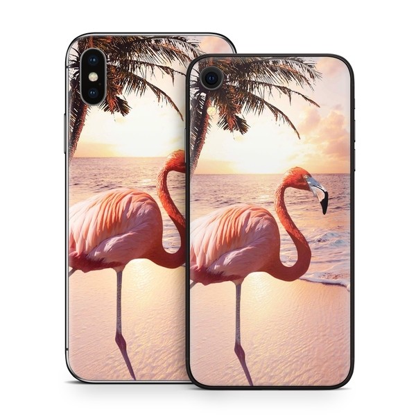 Apple iPhone X Skin - Flamingo Palm
