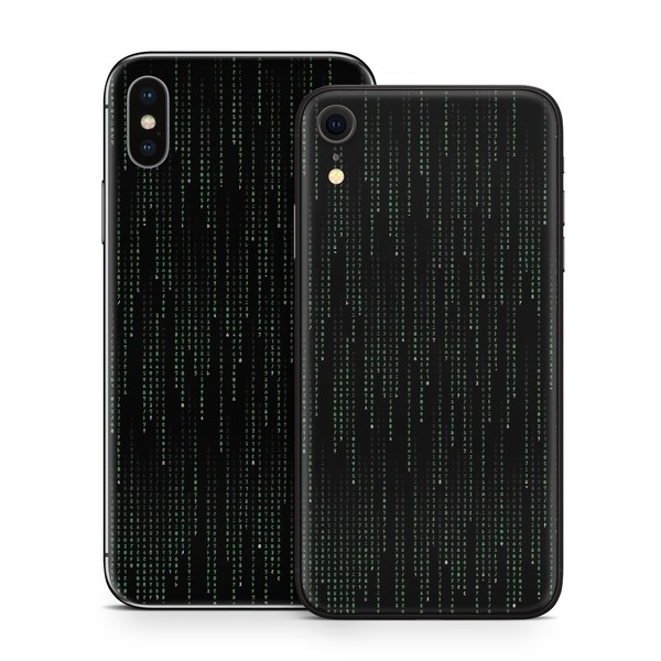 Apple iPhone X Skin - Matrix Style Code