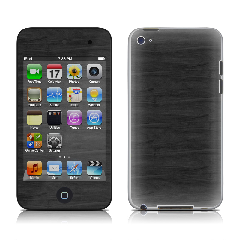 iPod Touch 4G Skin - Black Woodgrain (Image 1)