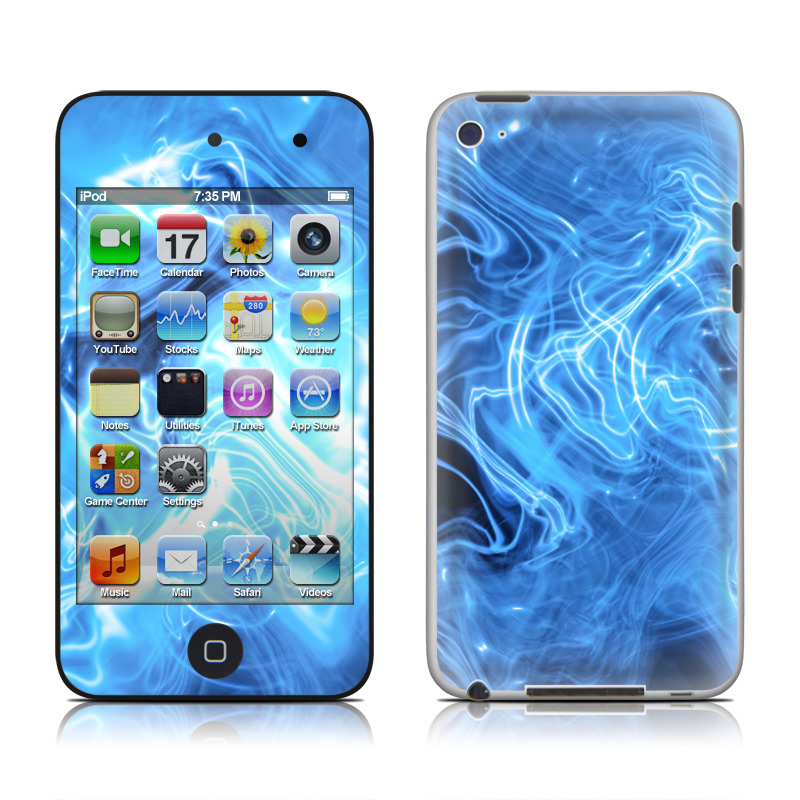 iPod Touch 4G Skin - Blue Quantum Waves (Image 1)