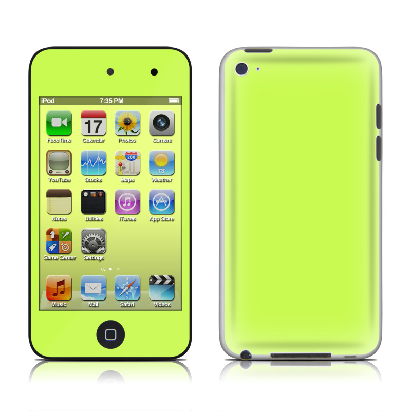 iPod Touch 4G Skin - Solid State Lime (Image 1)