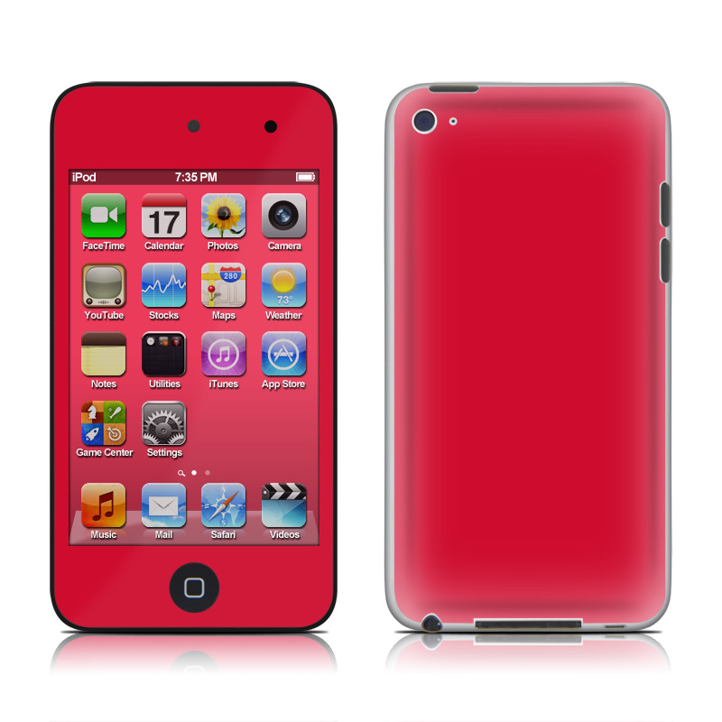 iPod Touch 4G Skin - Solid State Red (Image 1)