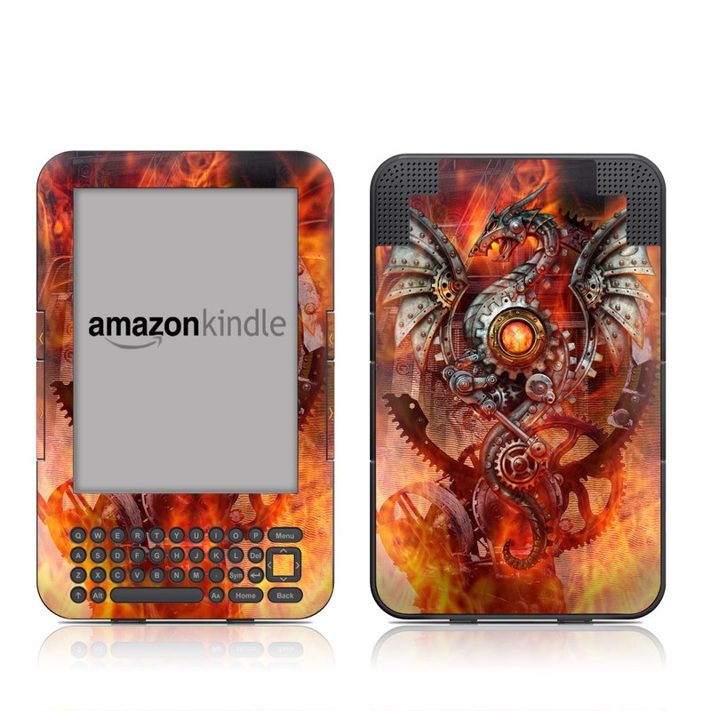 Kindle Keyboard Skin - Furnace Dragon (Image 1)